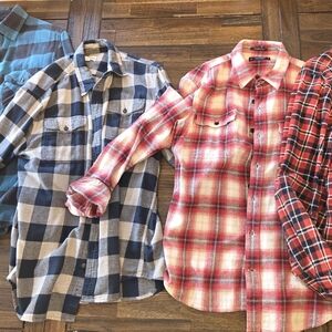 Men's Flannel Shirt Lot of 4 Shirts